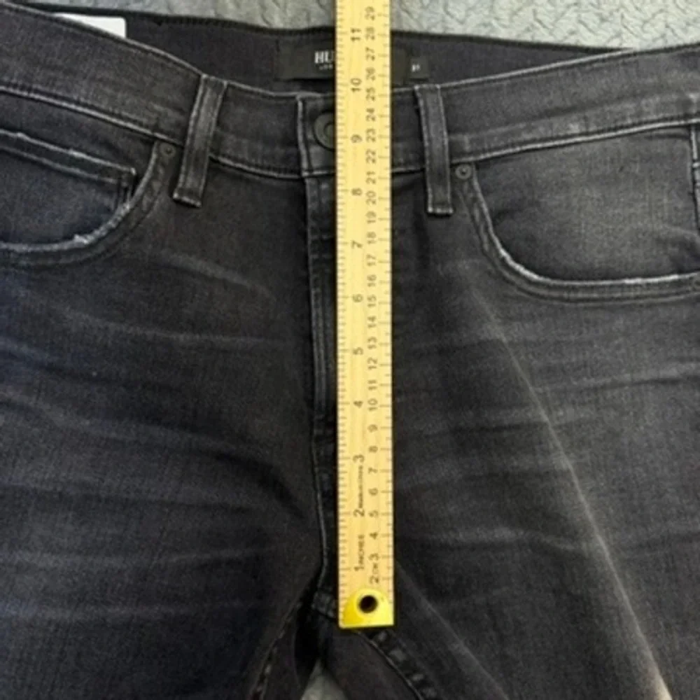 Hudson Byron Straight Jeans Mens 31x32 Grey‎ Black Wash Century Stretch Denim